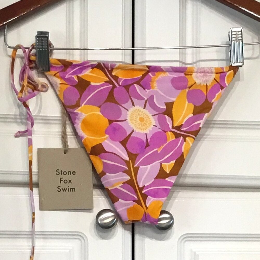 Stone Fox Swim Retro Bloom River Bikini Bottoms Large